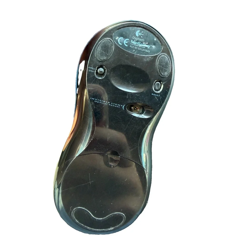 Logitech MediaPlay Cordless Mouse Blue Fair 11 Buttons DZL201843 Missing Dongle